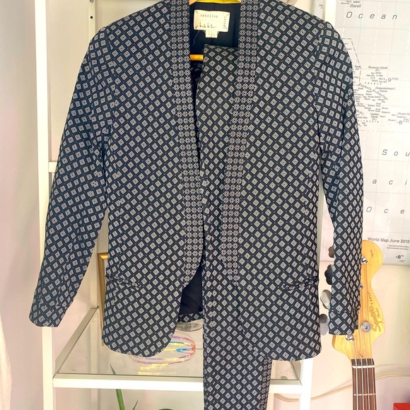 Nicole Miller Artelier Collection Jacquard pants suit set - Picture 1 of 12